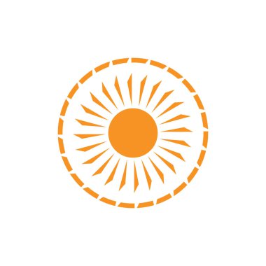 Güneş Vektörü illüstrasyon Simgesi Logo Şablonu tasarımı