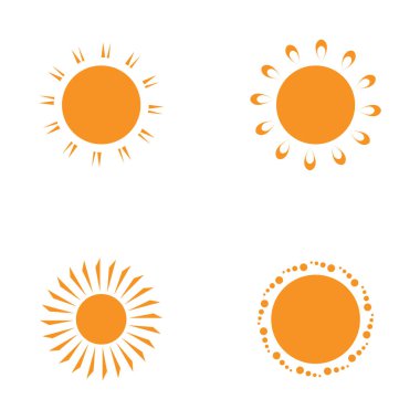 Güneş Vektörü illüstrasyon Simgesi Logo Şablonu tasarımı