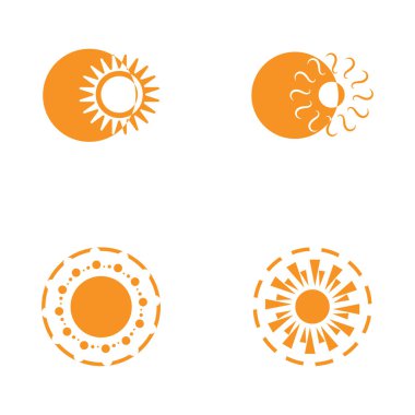 Güneş Vektörü illüstrasyon Simgesi Logo Şablonu tasarımı