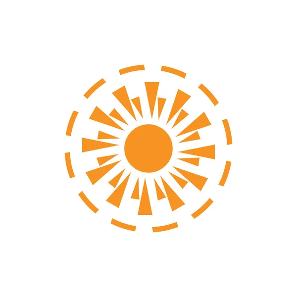Sun Vector Illustration Ikon Logotyp Mall Design — Stock vektor