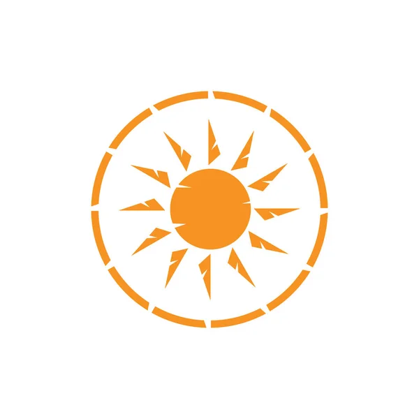Sun Vector Ilustración Icono Logo Plantilla Diseño — Archivo Imágenes Vectoriales