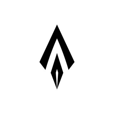 Mızrak logo vektör tasarım şablonu 