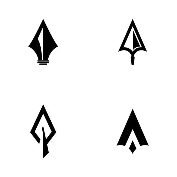 Spear Logo Vector Diseño Plantilla — Archivo Imágenes Vectoriales