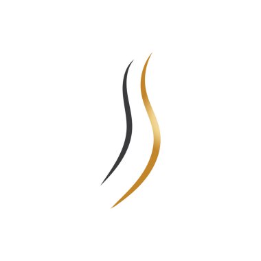 saç dalgası logo vektör çizimi tasarımı