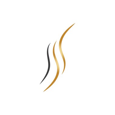 saç dalgası logo vektör çizimi tasarımı
