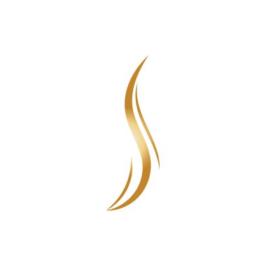 saç dalgası logo vektör çizimi tasarımı