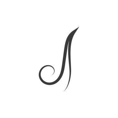 saç dalgası logo vektör çizimi tasarımı