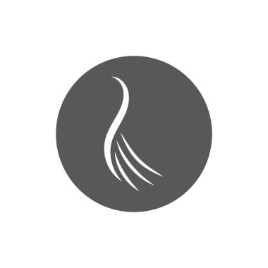 saç dalgası logo vektör çizimi tasarımı