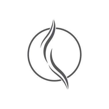saç dalgası logo vektör çizimi tasarımı