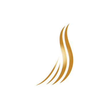 saç dalgası logo vektör çizimi tasarımı