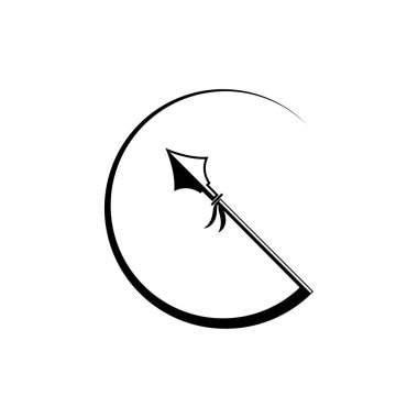 Mızrak logo vektör tasarım şablonu 