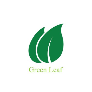 Yeşil ağaç yaprağı ekoloji doğa elementi vektörü logoları