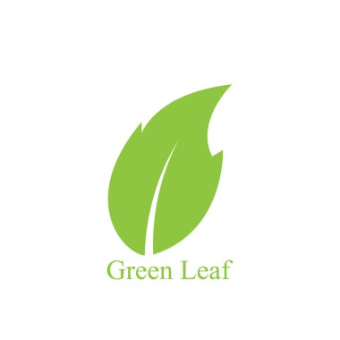 Yeşil ağaç yaprağı ekoloji doğa elementi vektörü logoları