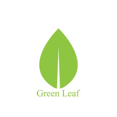 Yeşil ağaç yaprağı ekoloji doğa elementi vektörü logoları