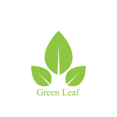 Yeşil ağaç yaprağı ekoloji doğa elementi vektörü logoları