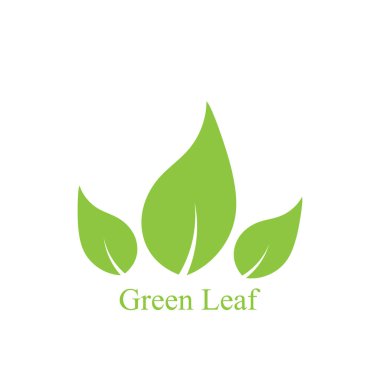 Yeşil ağaç yaprağı ekoloji doğa elementi vektörü logoları