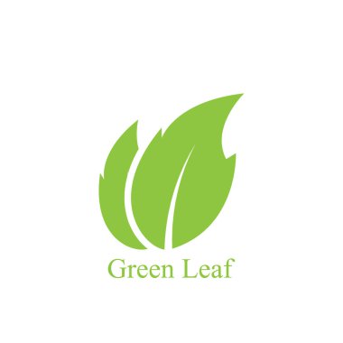 Yeşil ağaç yaprağı ekoloji doğa elementi vektörü logoları