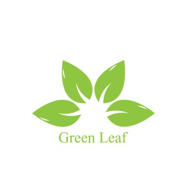 Yeşil ağaç yaprağı ekoloji doğa elementi vektörü logoları