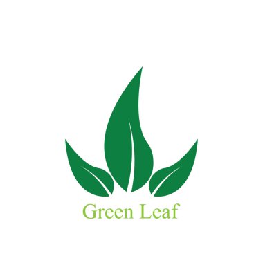 Yeşil ağaç yaprağı ekoloji doğa elementi vektörü logoları