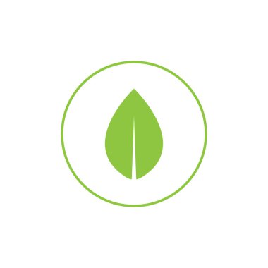 Yeşil ağaç yaprağı ekoloji doğa elementi vektörü logoları