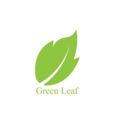 Yeşil ağaç yaprağı ekoloji doğa elementi vektörü logoları