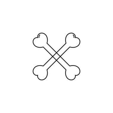 Köpek kemiği logo vektör resimleme simgesi