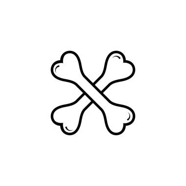 Köpek kemiği logo vektör resimleme simgesi