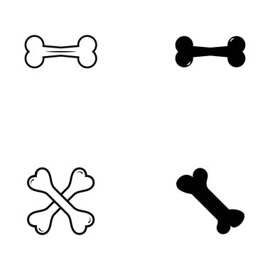 Köpek kemiği logo vektör resimleme simgesi