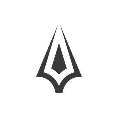 Mızrak logo vektör tasarım şablonu 