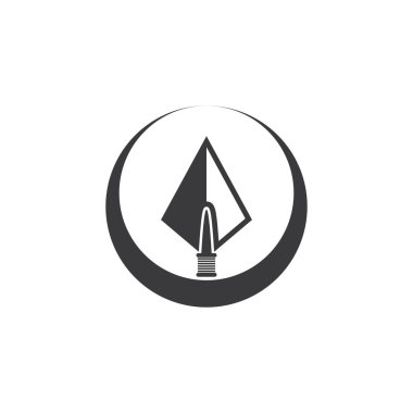 Mızrak logo vektör tasarım şablonu 