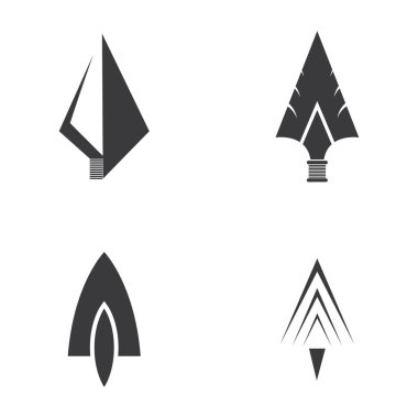 Mızrak logo vektör tasarım şablonu 