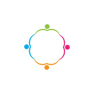 Topluluk, ağ ve sosyal simge tasarım şablonu