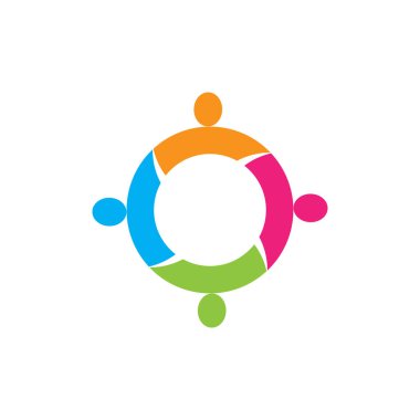 Topluluk, ağ ve sosyal simge tasarım şablonu