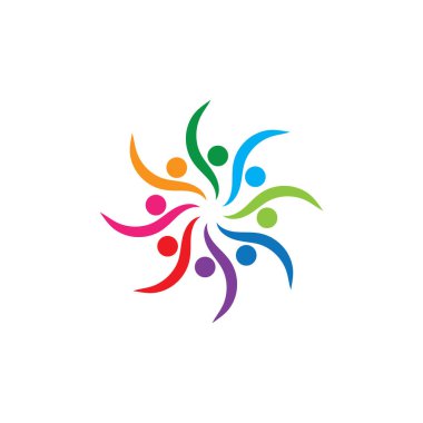 Topluluk, ağ ve sosyal simge tasarım şablonu