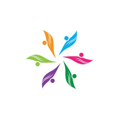 Topluluk, ağ ve sosyal simge tasarım şablonu