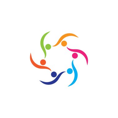 Topluluk, ağ ve sosyal simge tasarım şablonu