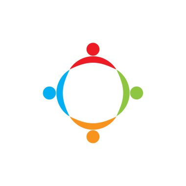 Topluluk, ağ ve sosyal simge tasarım şablonu