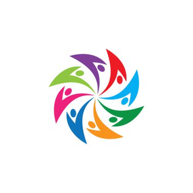 Topluluk, ağ ve sosyal simge tasarım şablonu