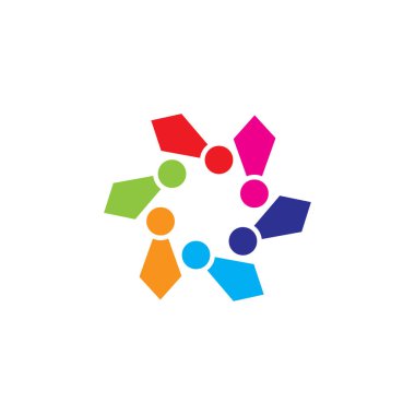 Topluluk, ağ ve sosyal simge tasarım şablonu