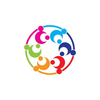 Topluluk, ağ ve sosyal simge tasarım şablonu