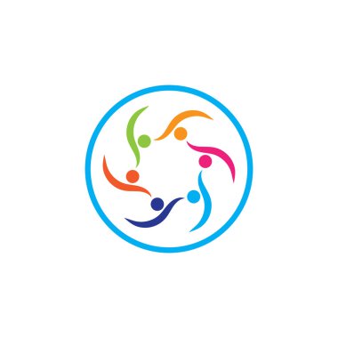 Topluluk, ağ ve sosyal simge tasarım şablonu