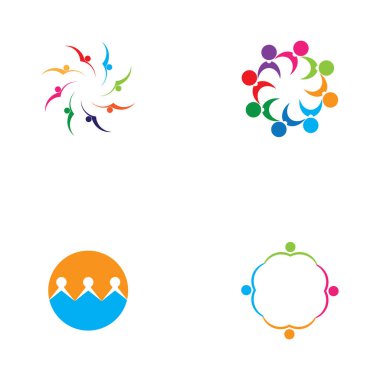 Topluluk, ağ ve sosyal simge tasarım şablonu