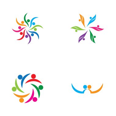 Topluluk, ağ ve sosyal simge tasarım şablonu