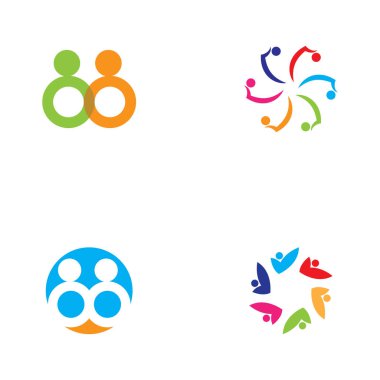 Topluluk, ağ ve sosyal simge tasarım şablonu