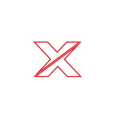 X logo vektör illüstrasyonu