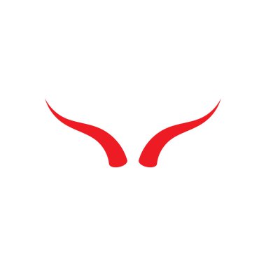 Şeytan boynuzu vektör simge tasarlamak şablonu