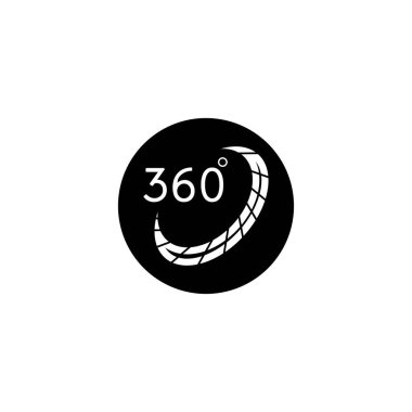 360 Derece Görünüm İlişkili Vektör Simgeleri tasarım şablonu