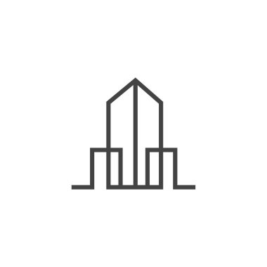 Modern Şehir Ufuk Çizgisi vektör arkaplanı