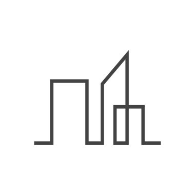 Modern Şehir Ufuk Çizgisi vektör arkaplanı