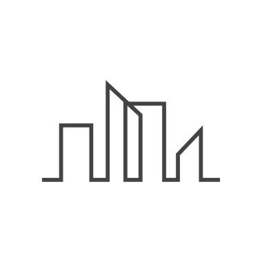 Modern Şehir Ufuk Çizgisi vektör arkaplanı